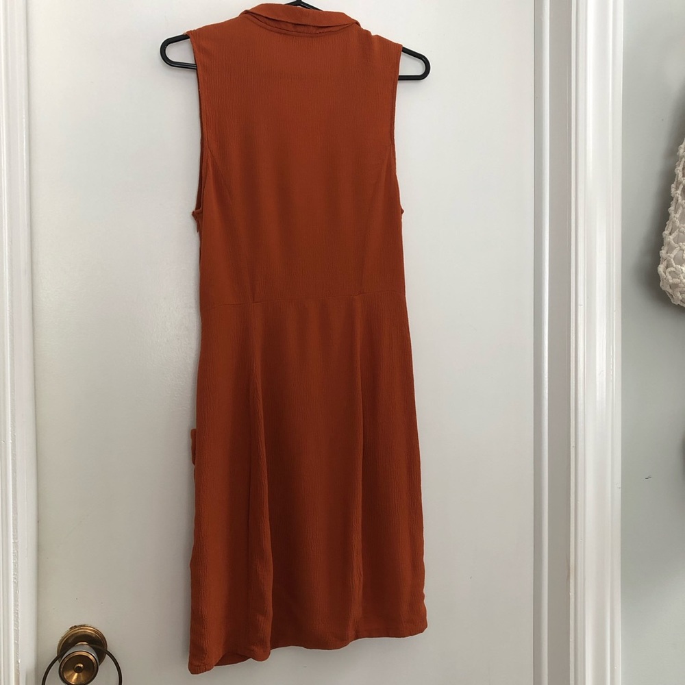 CREPE BURNT ORANGE DRESS - Picture 6 of 6